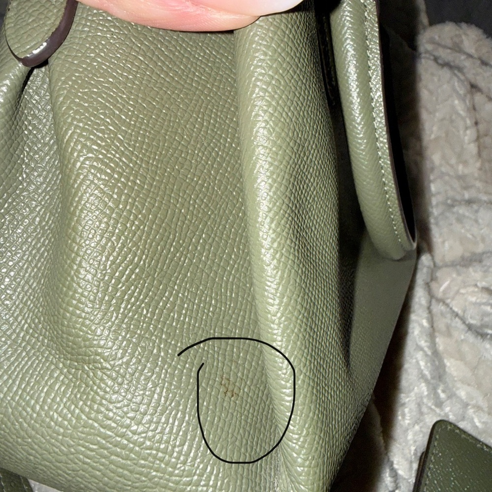 Coach Mini Sage Carryall in military green crossgrain leather with wallet - Picture 9 of 10